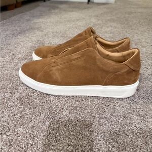 Men's Brown Suede Slip-On Sneakers